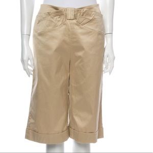RED Valentino Gold Knee-Length Shorts w/Tags, US 6